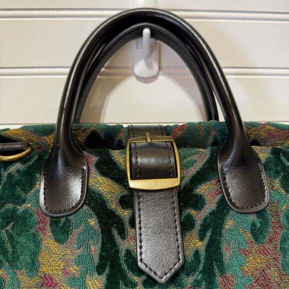 NWOT MCW Burnout Velvet Jade Green Carpet Laptop Backpack - Picture 5 of 15